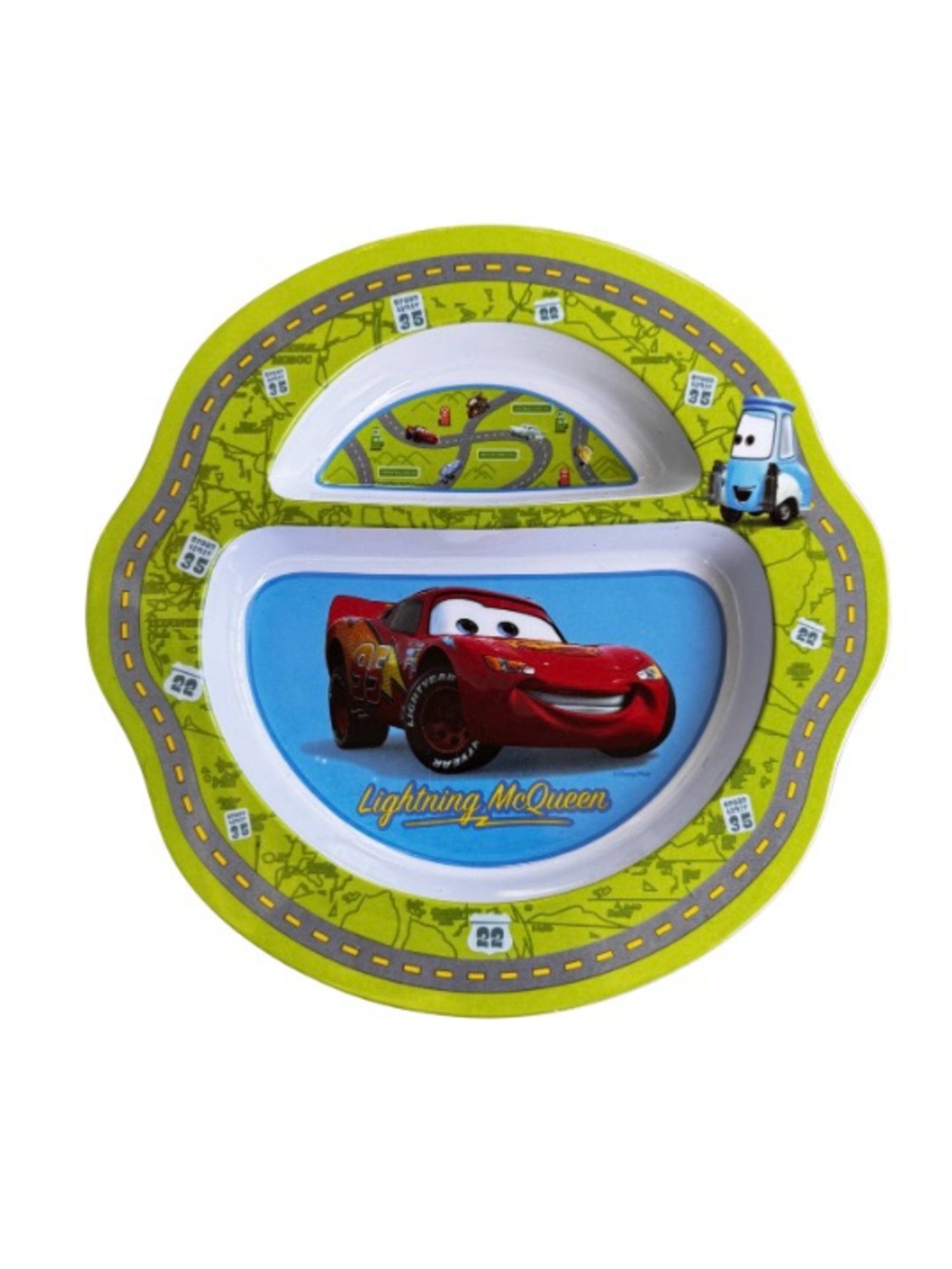 Disney Pixar Lightning McQueen Cars Sectioned Plate